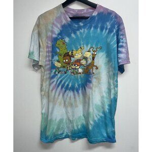 Nickelodeon Rugrats Shirt Adult Large Tie Dye Short Sleeve Crew Neck Tee Mens